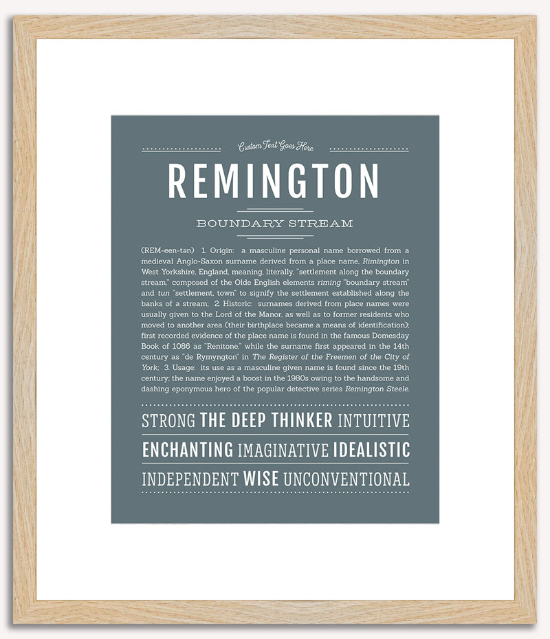 Remington (male) | Name Art Print