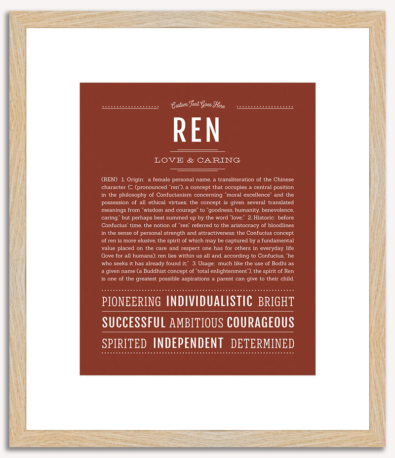 Ren (female) | Name Art Print