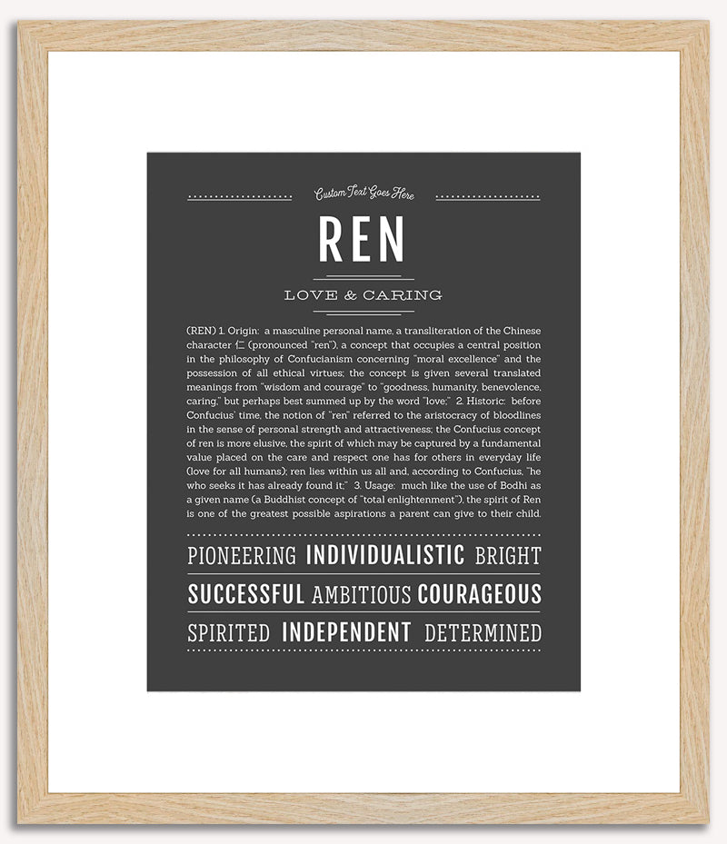 Ren (male) | Name Art Print