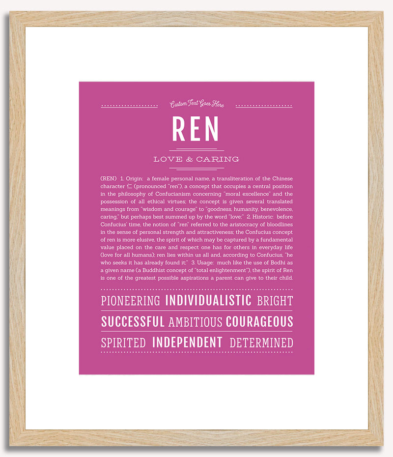 Ren (female) | Name Art Print