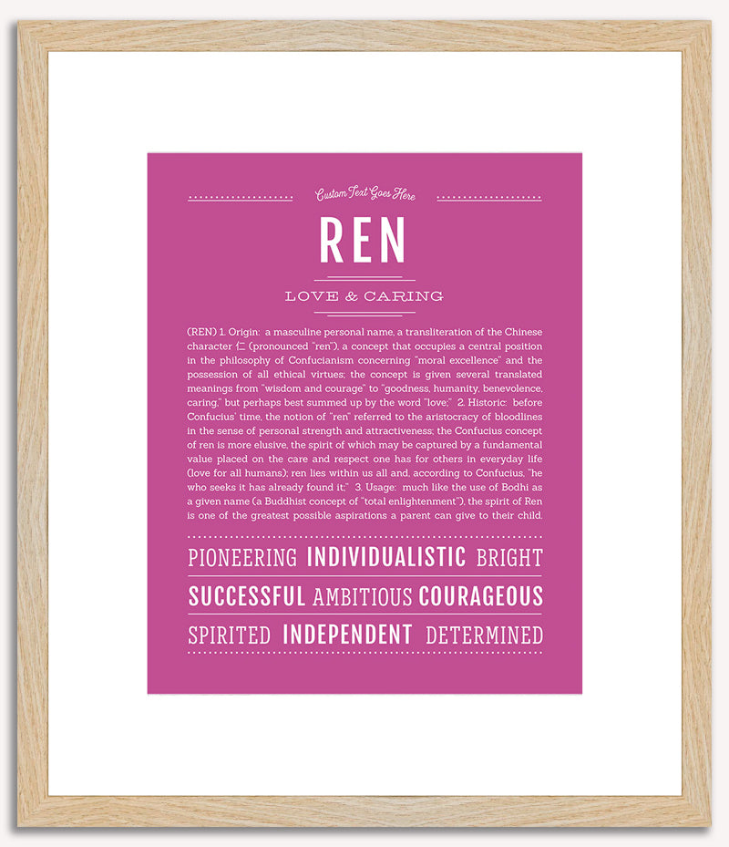 Ren (male) | Name Art Print