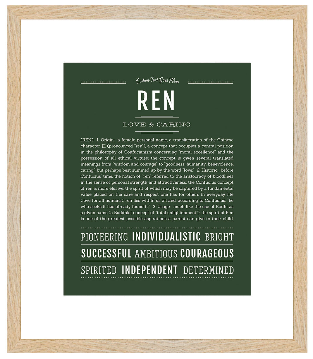 Ren (female) | Name Art Print