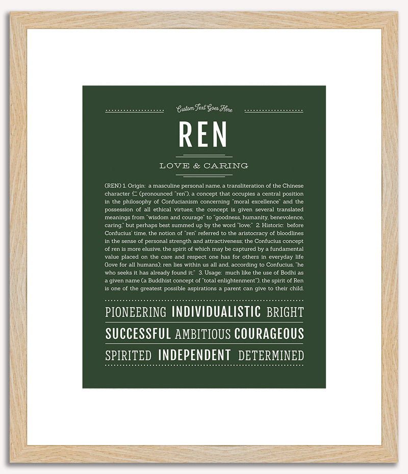 Ren (male) | Name Art Print