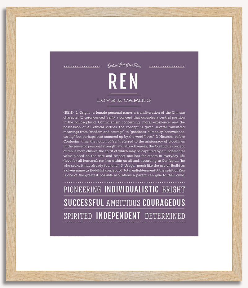 Ren (female) | Name Art Print