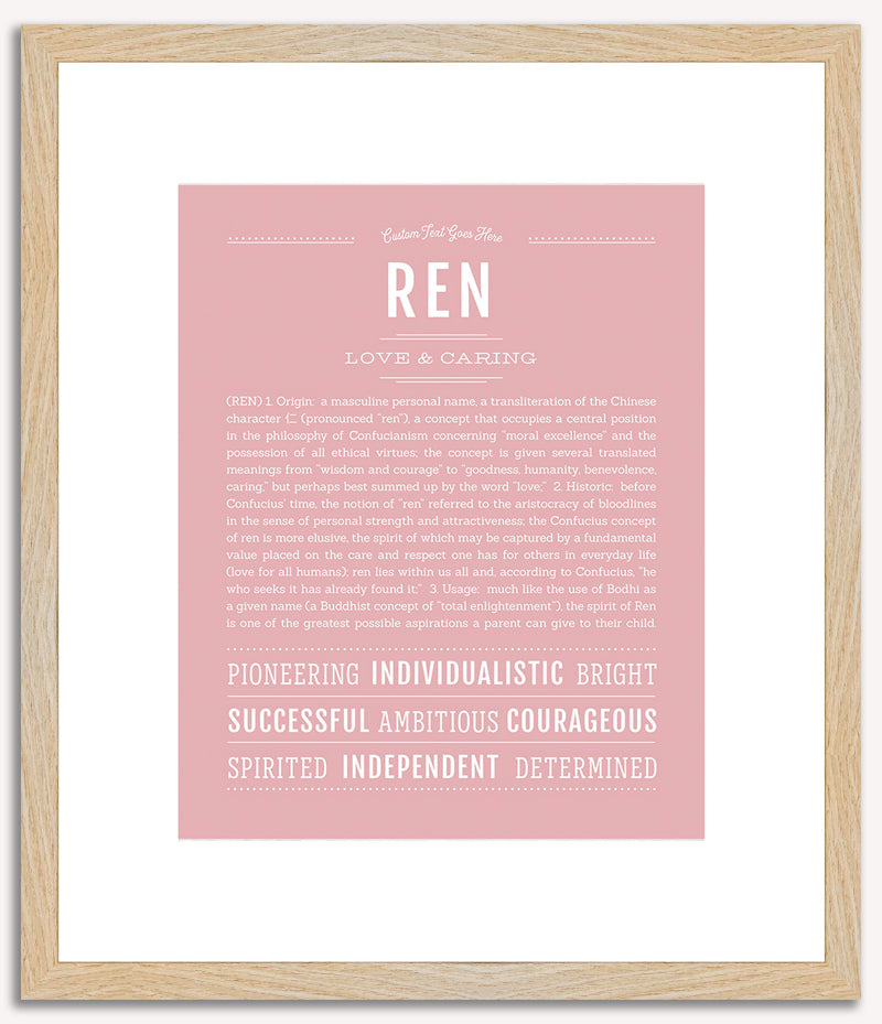 Ren (male) | Name Art Print