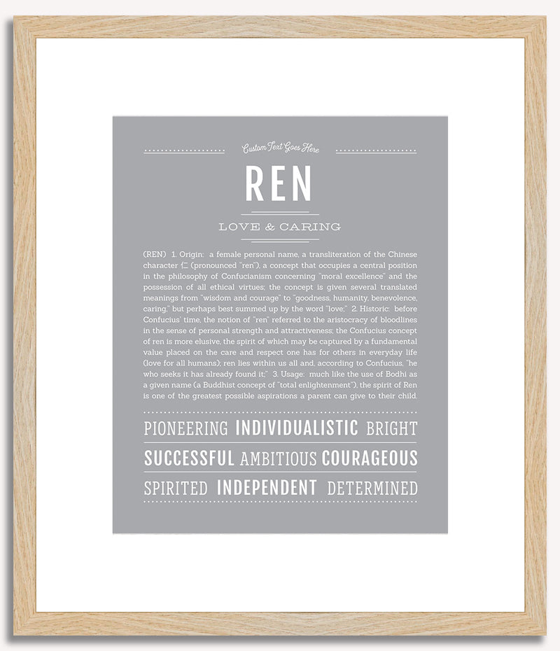 Ren (female) | Name Art Print