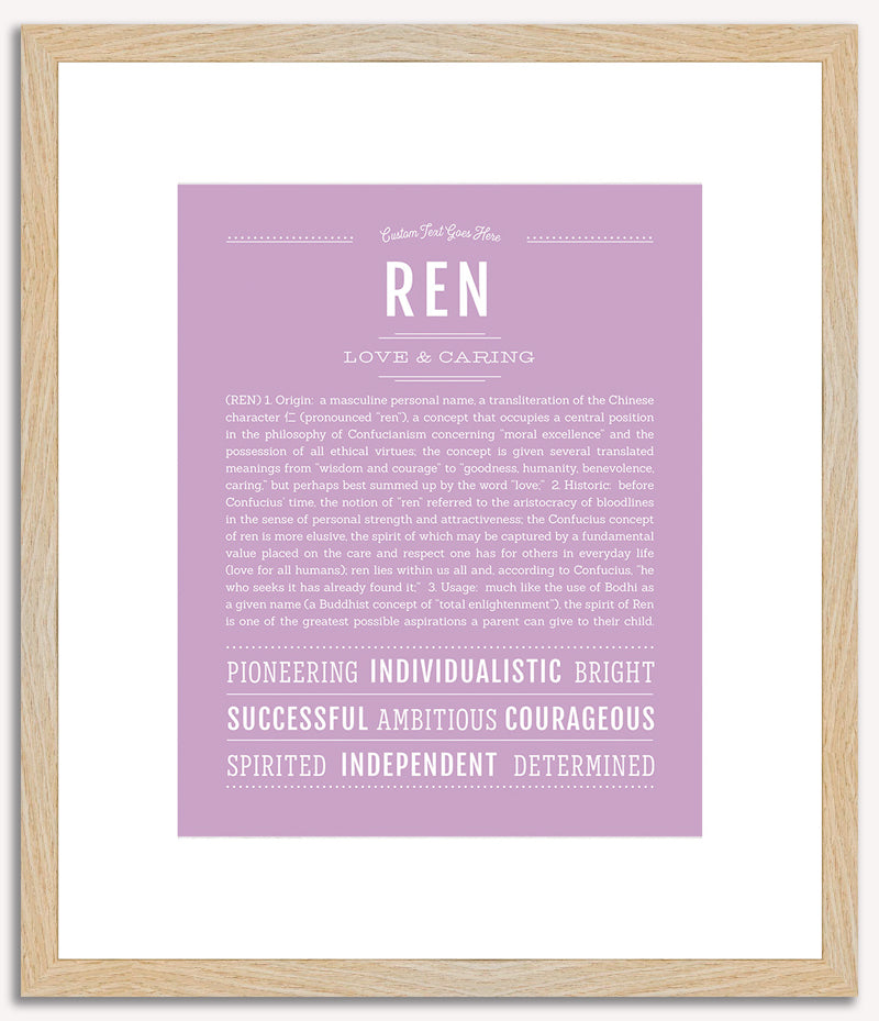 Ren (male) | Name Art Print