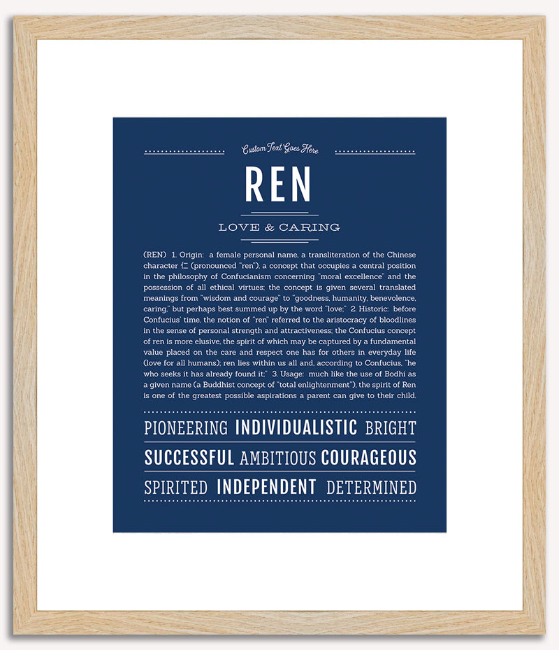 Ren (female) | Name Art Print