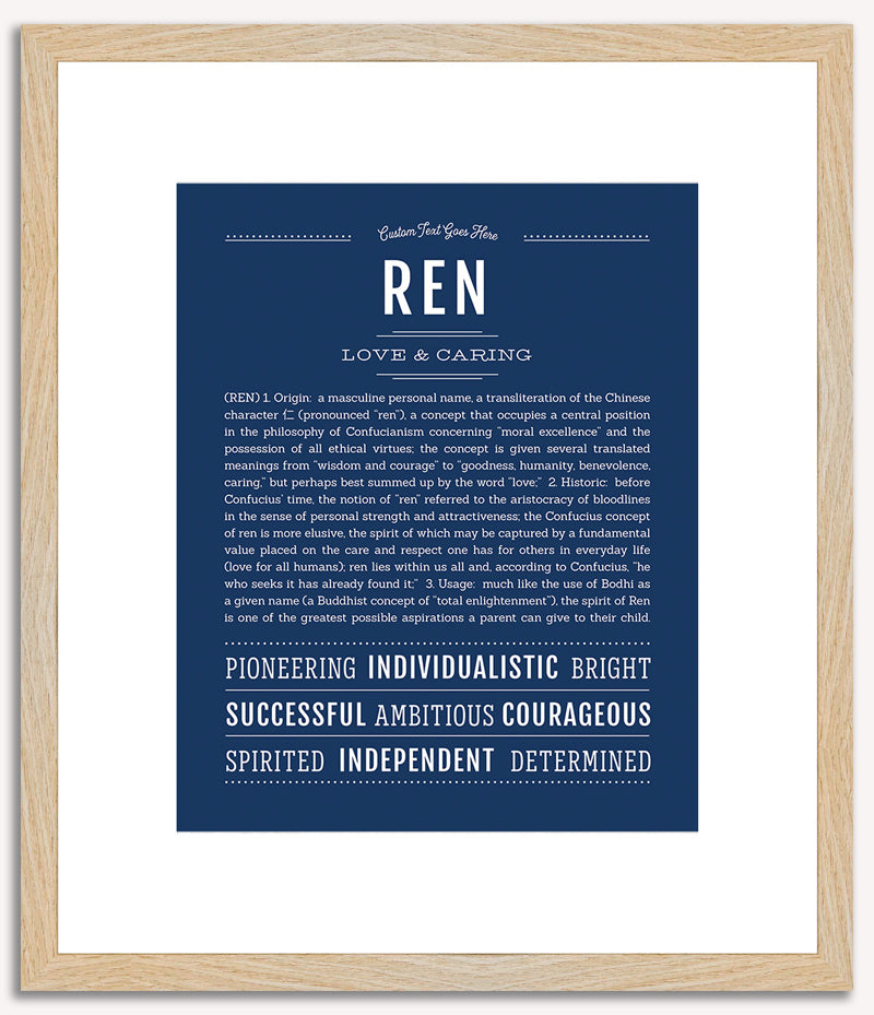 Ren (male) | Name Art Print