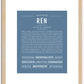 Ren (female) | Name Art Print