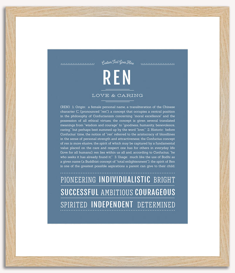 Ren (female) | Name Art Print