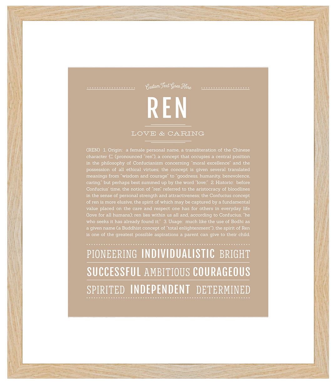 Ren (female) | Name Art Print