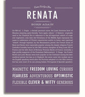 Renata | Name Art Print – Name Stories