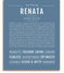 Renata Personalized Name Meaning Art Prints – Name Stories