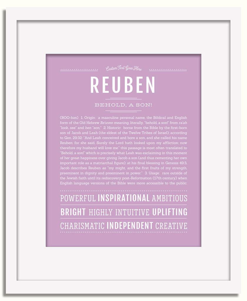 Frame Options | Lilac | White Frame, Matted