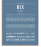 Rex Personalized Name Meaning Art Prints – Name Stories