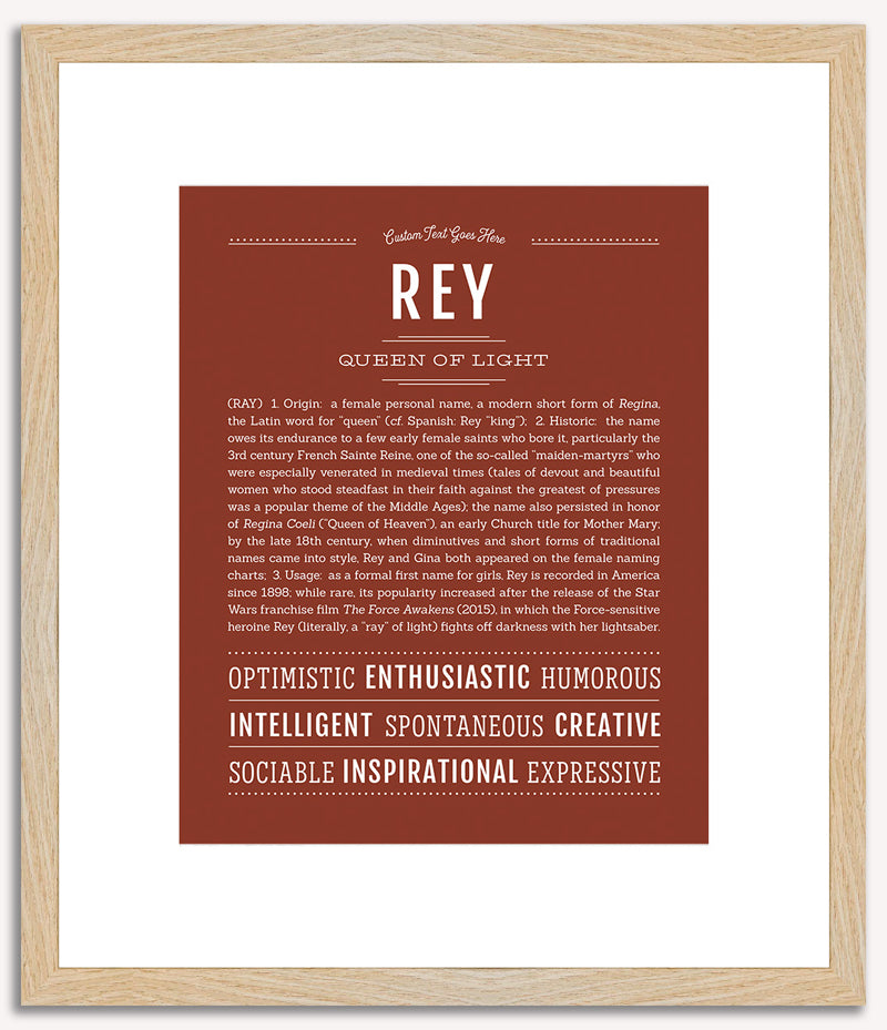 Rey (female) | Name Art Print