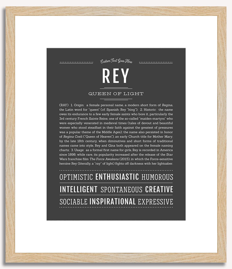 Rey (female) | Name Art Print