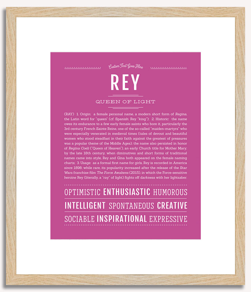 Rey (female) | Name Art Print