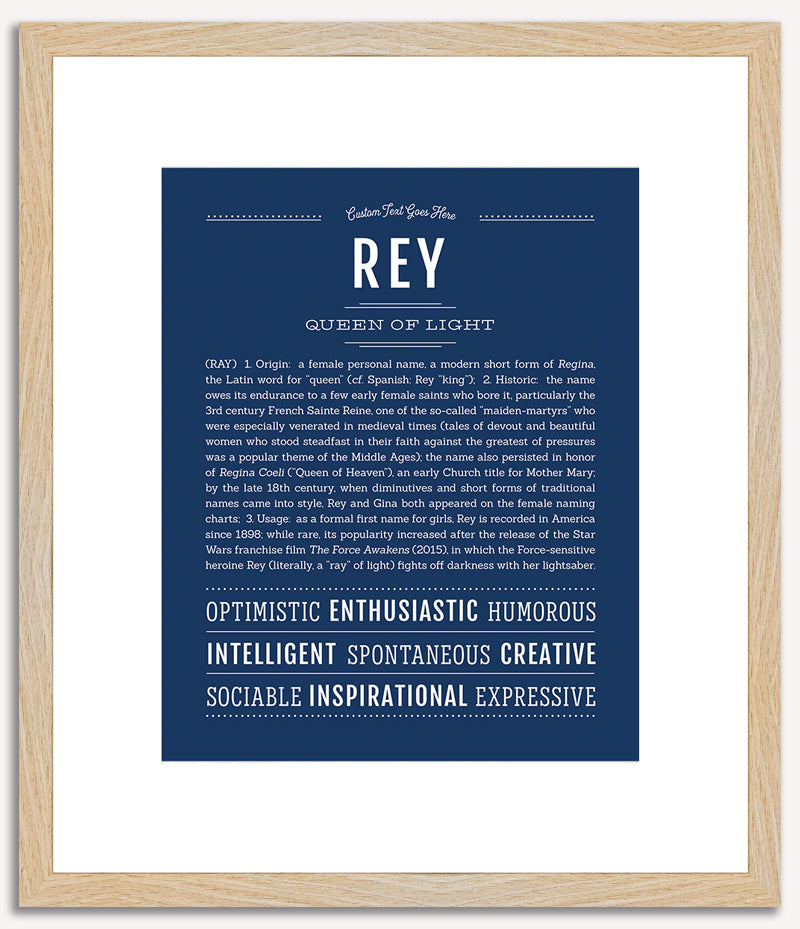 Rey (female) | Name Art Print