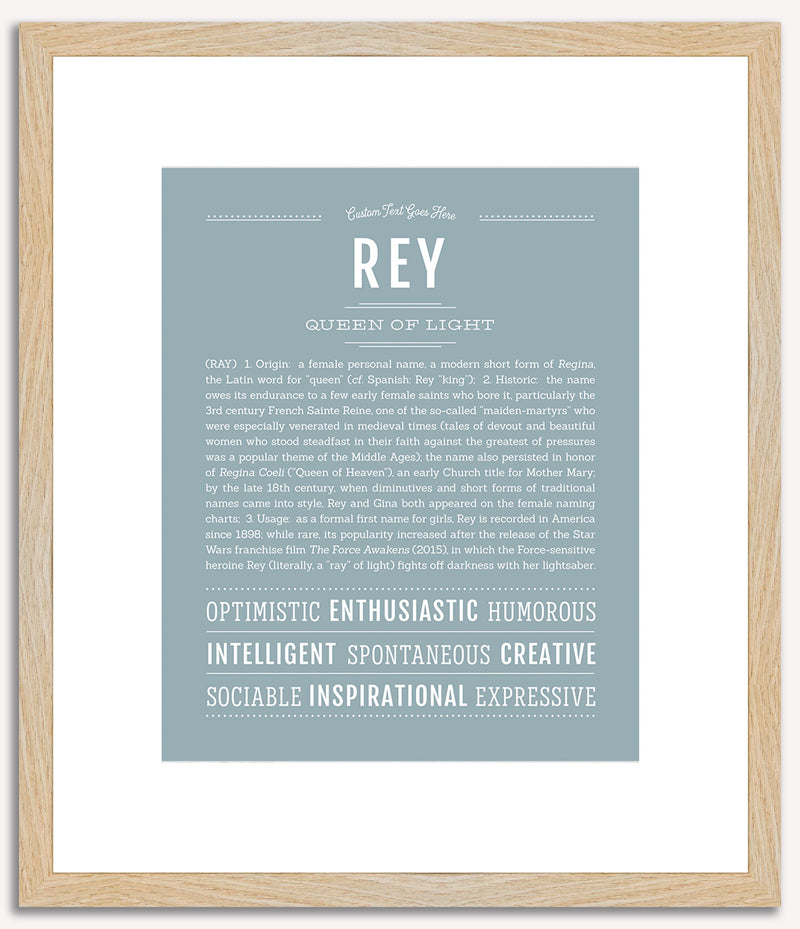 Rey (female) | Name Art Print