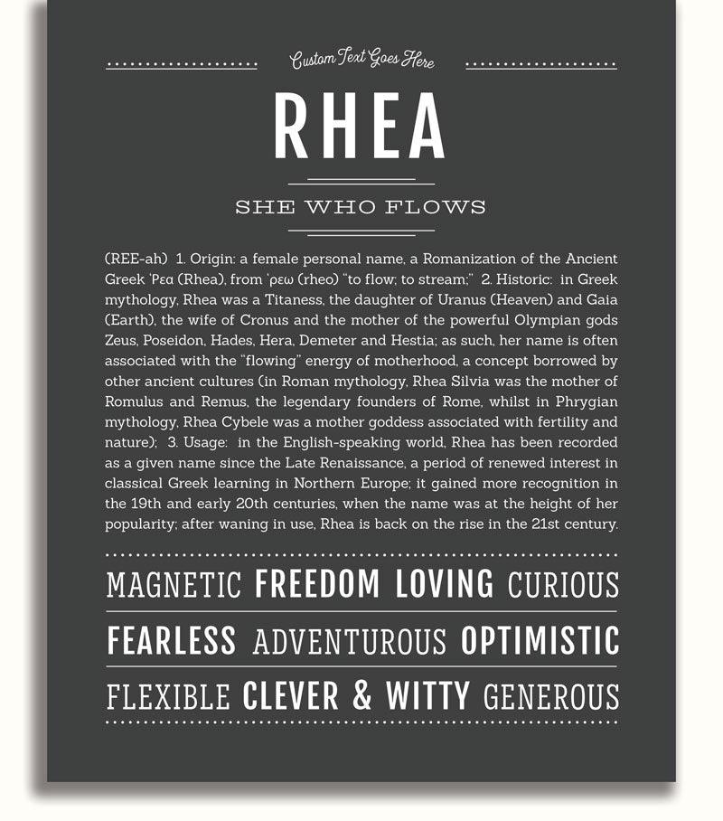Rhea | Name Art Print – Name Stories