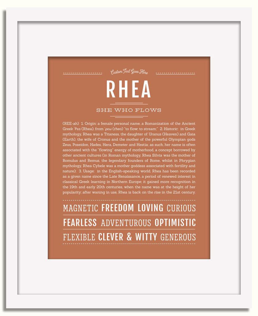 Frame Options | Terra Cotta | White Frame, Matted