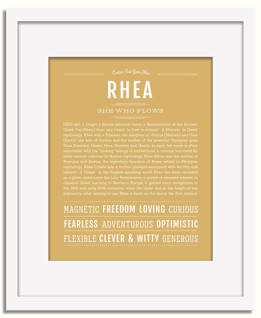 Frame Options | Matte Gold | White Frame, Matted