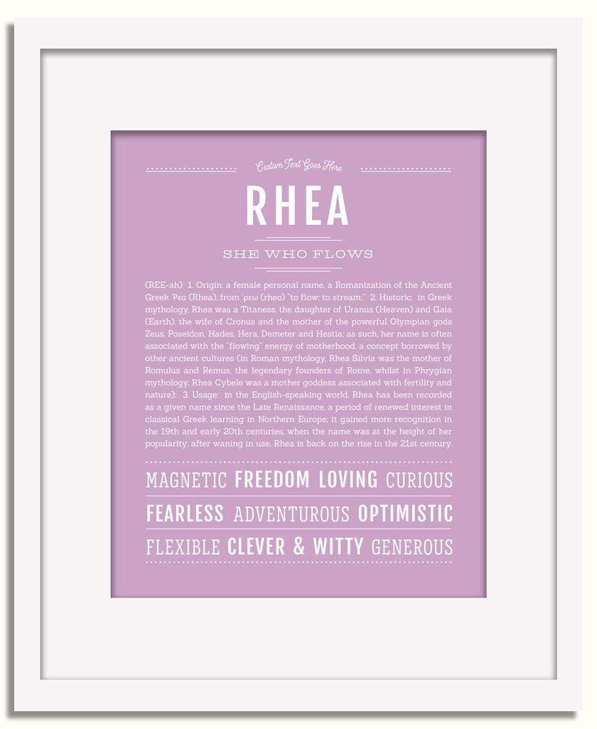 Frame Options | Lilac | White Frame, Matted