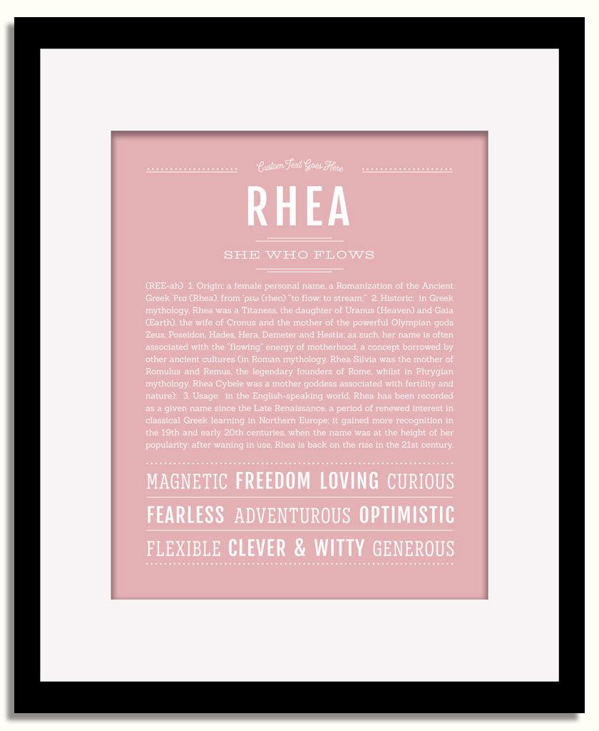 Frame Options | Dusty Rose | Black Frame, Matted