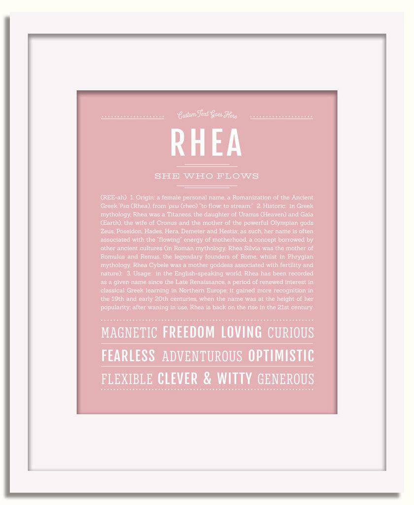 Frame Options | Dusty Rose | White Frame, Matted