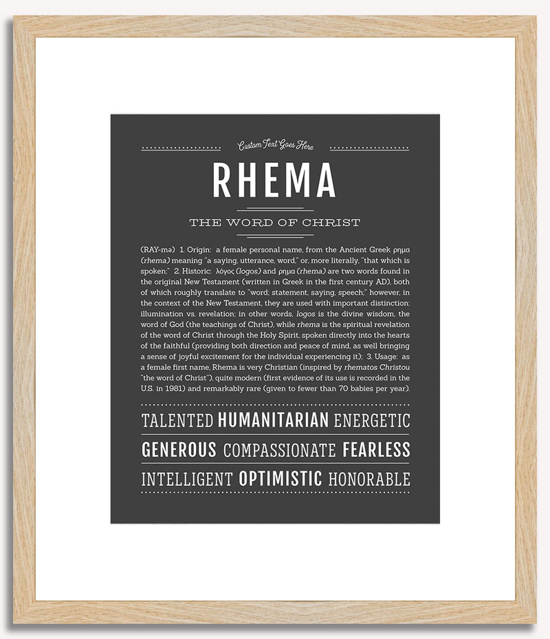 Rhema | Name Art Print