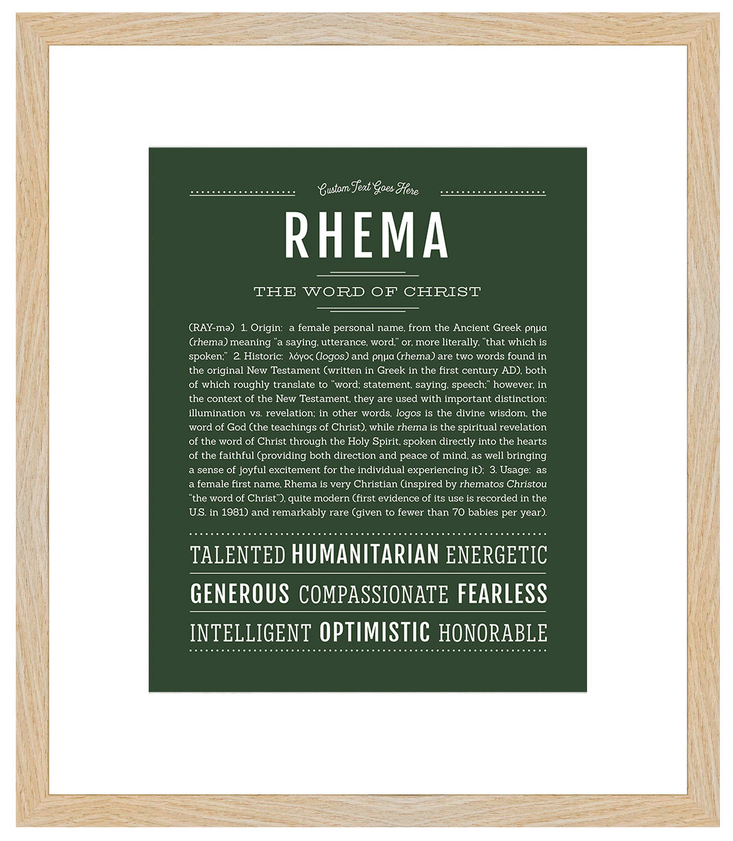 Rhema | Name Art Print