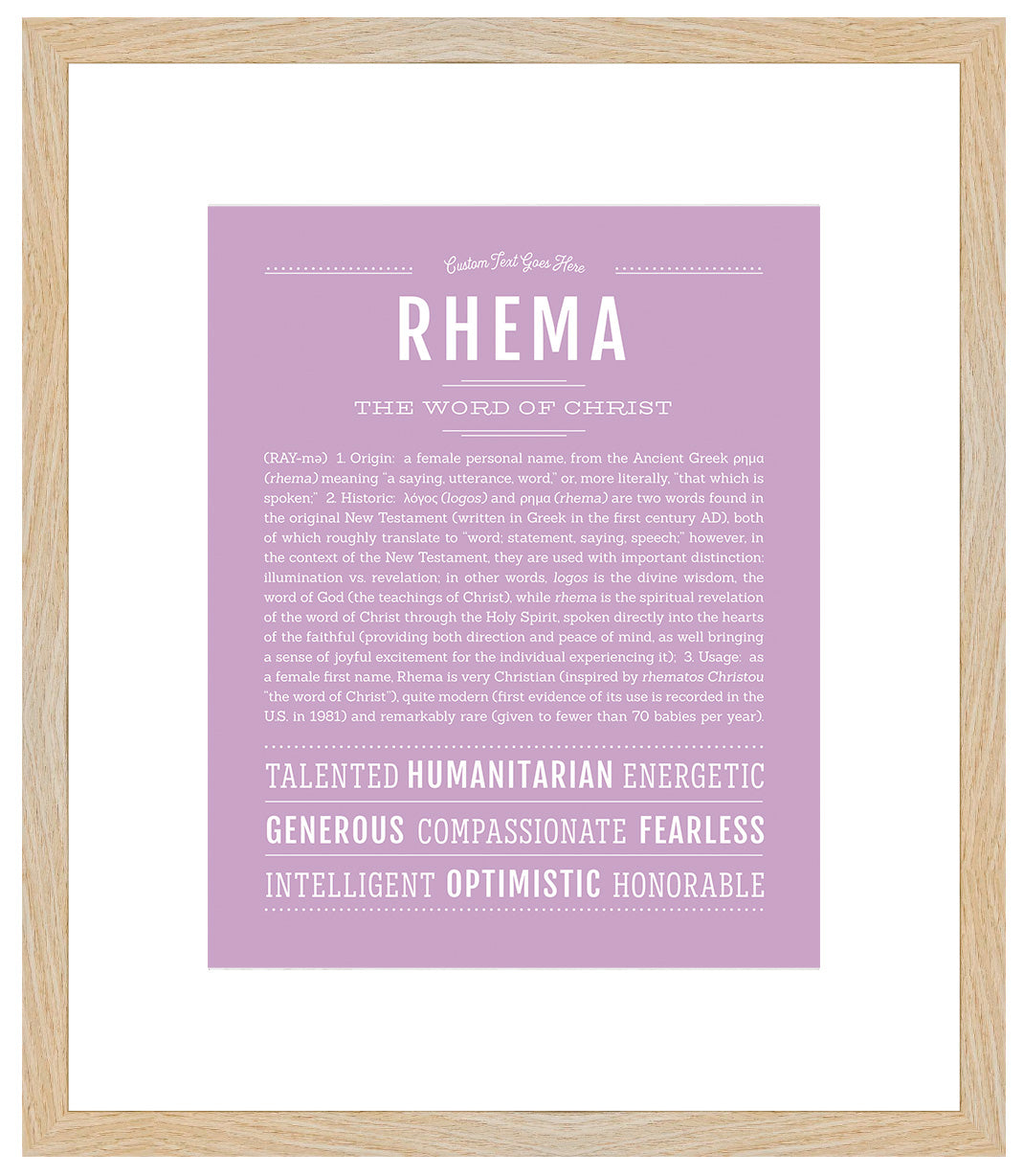 Rhema | Name Art Print