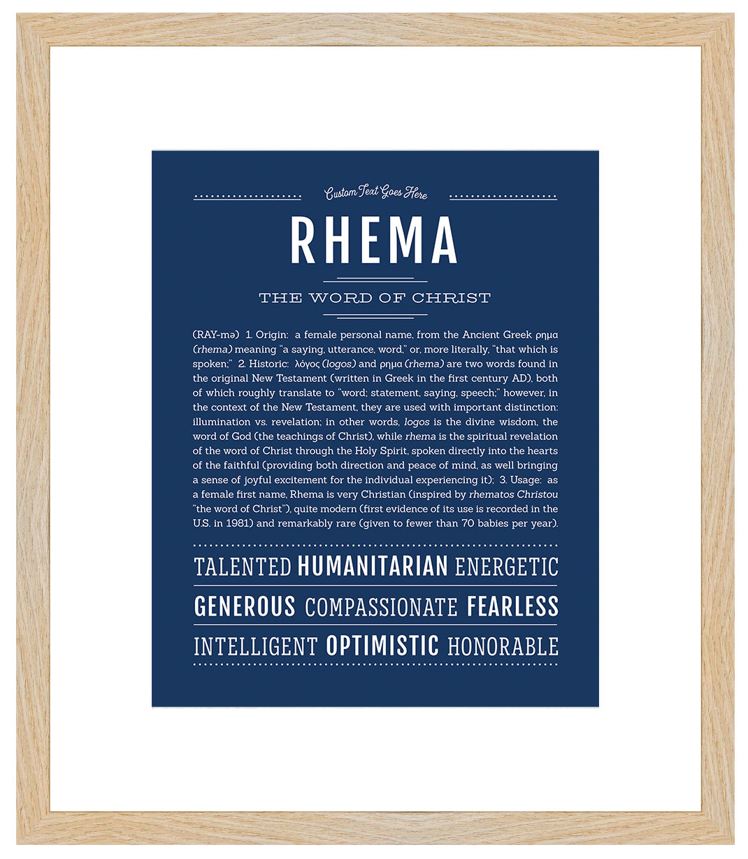 Rhema | Name Art Print