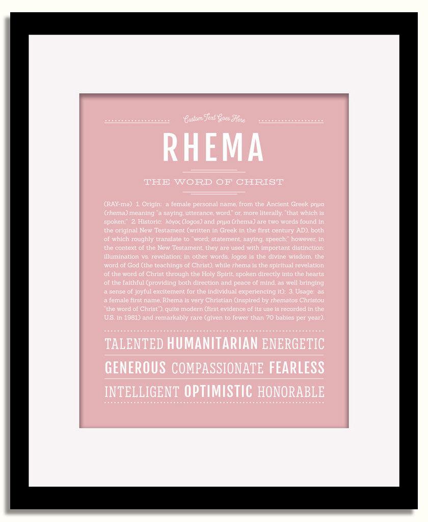 Frame Options | Dusty Rose | Black Frame, Matted