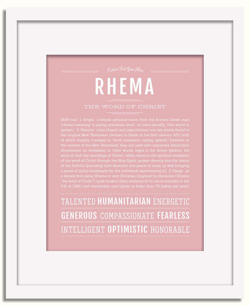 Frame Options | Dusty Rose | White Frame, Matted