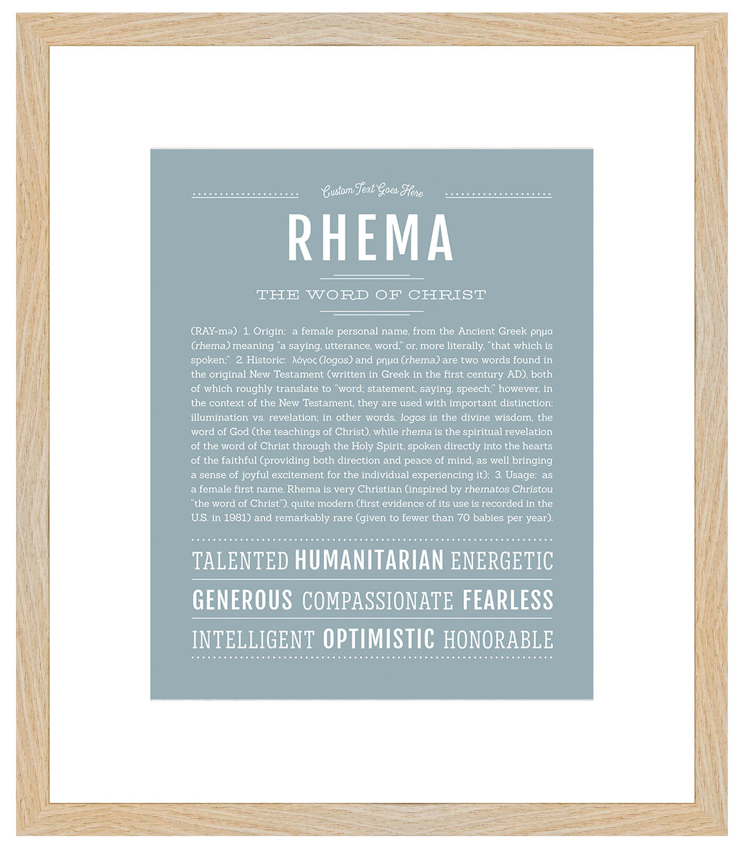 Rhema | Name Art Print