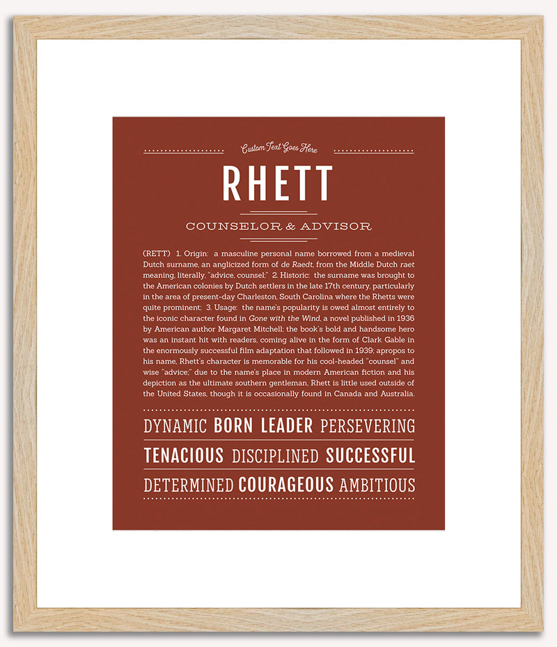 Rhett | Name Art Print