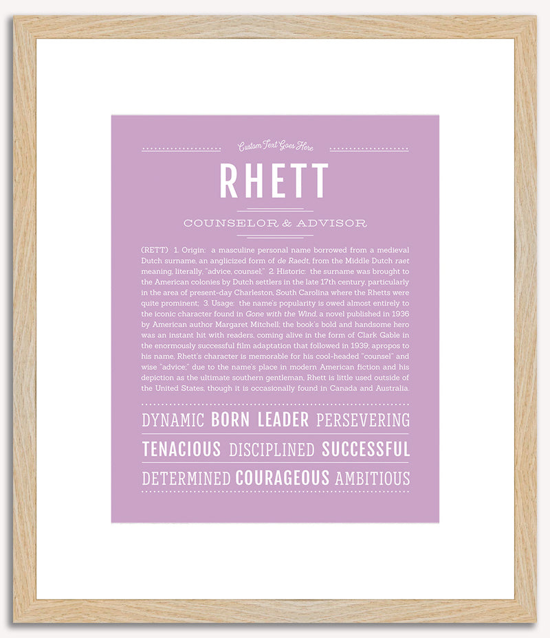 Rhett | Name Art Print