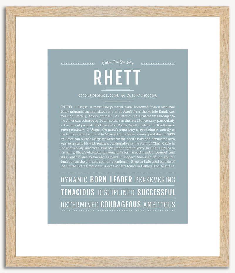 Rhett | Name Art Print