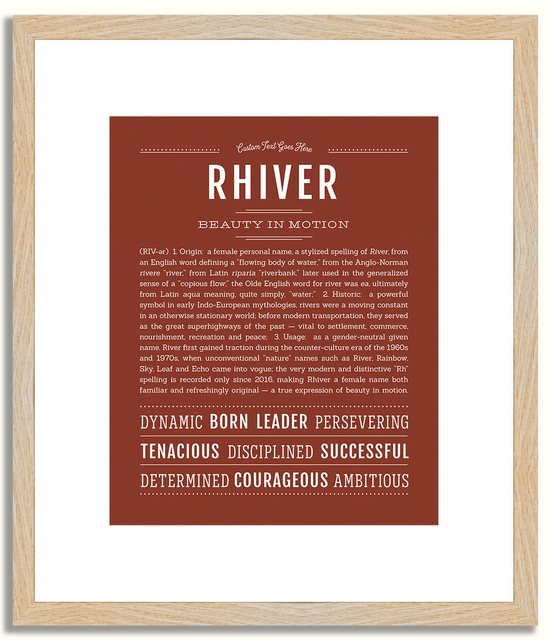 Rhiver | Name Art Print