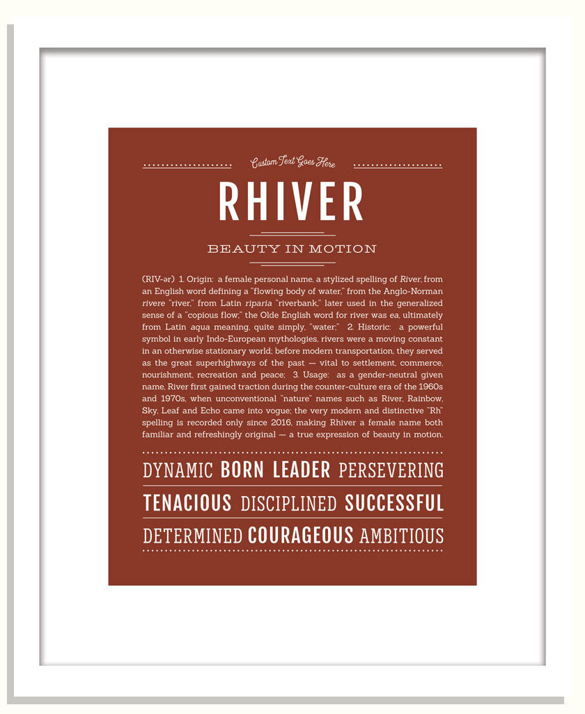 Rhiver | Name Art Print