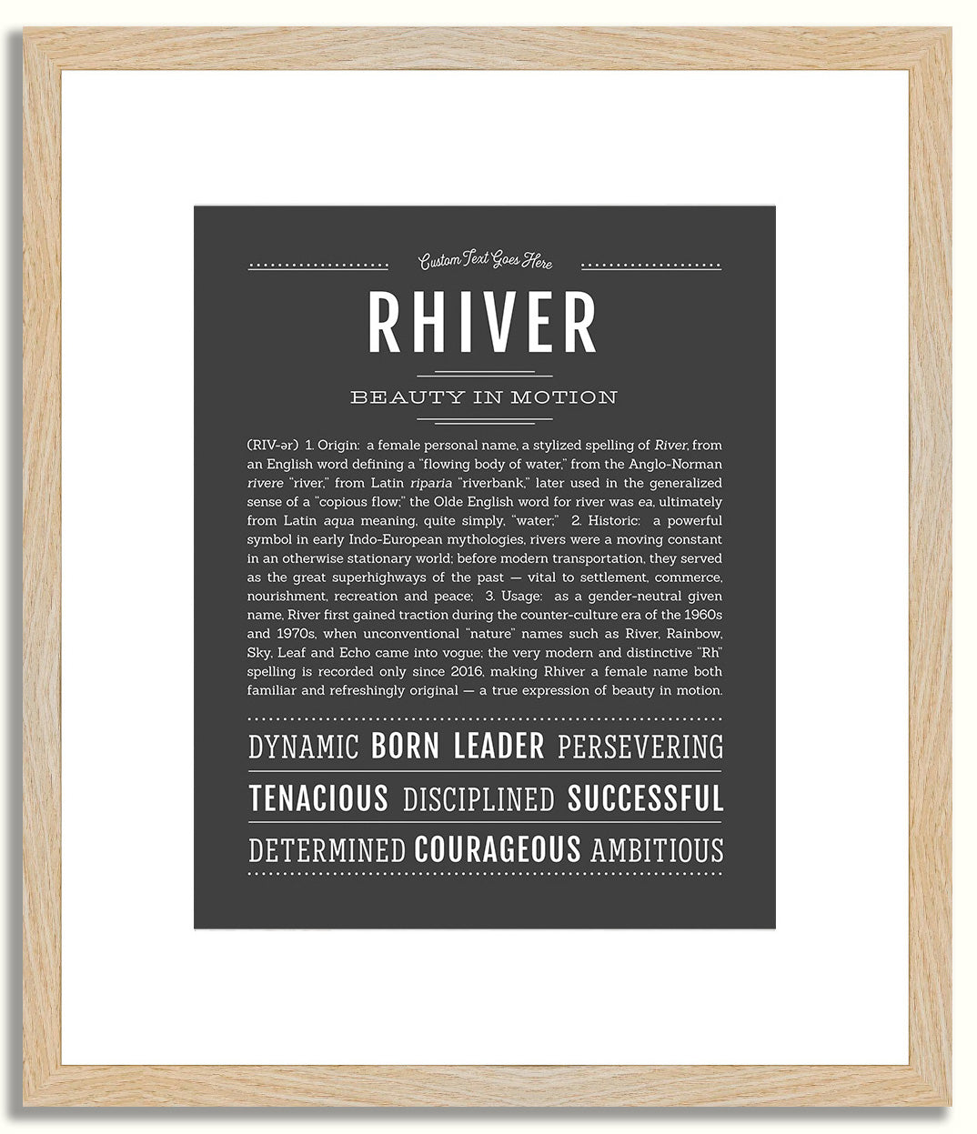 Rhiver | Name Art Print