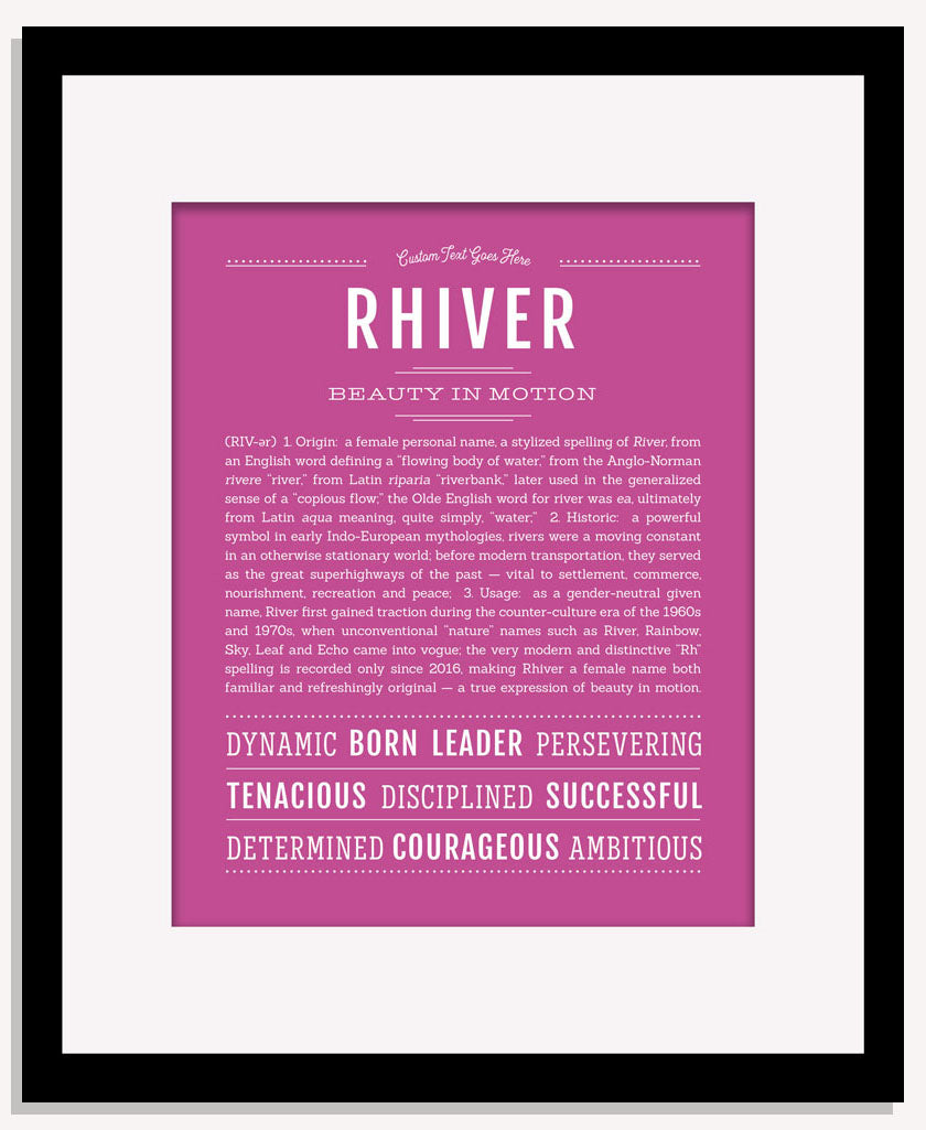 Rhiver | Name Art Print