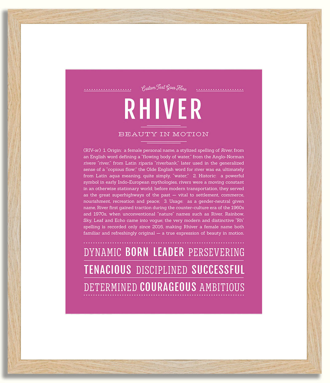 Rhiver | Name Art Print