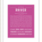 Rhiver | Name Art Print