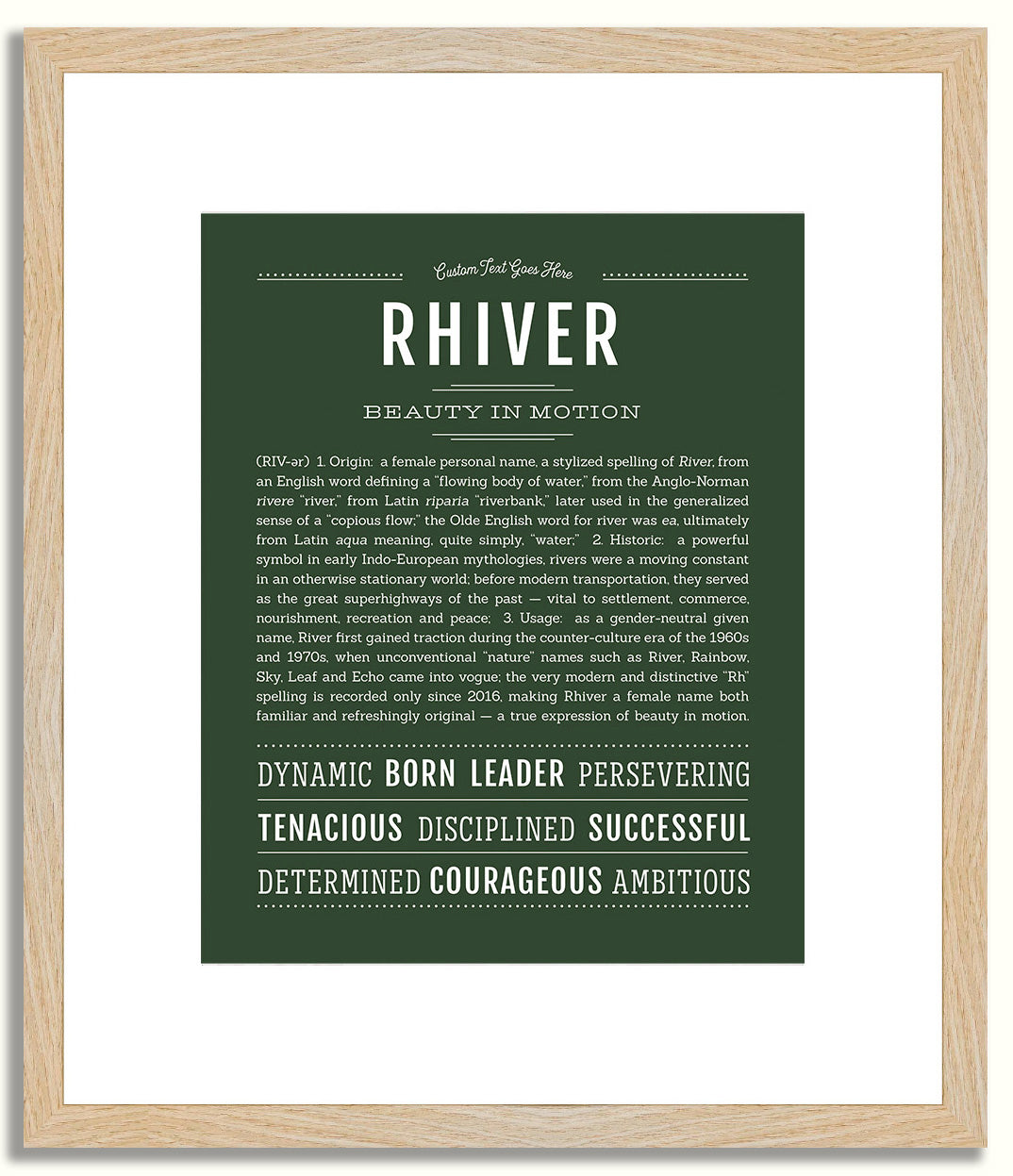 Rhiver | Name Art Print