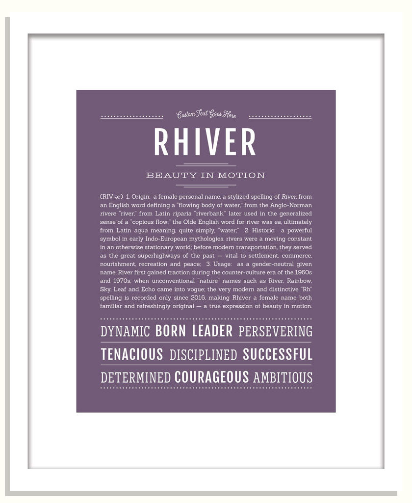 Rhiver | Name Art Print