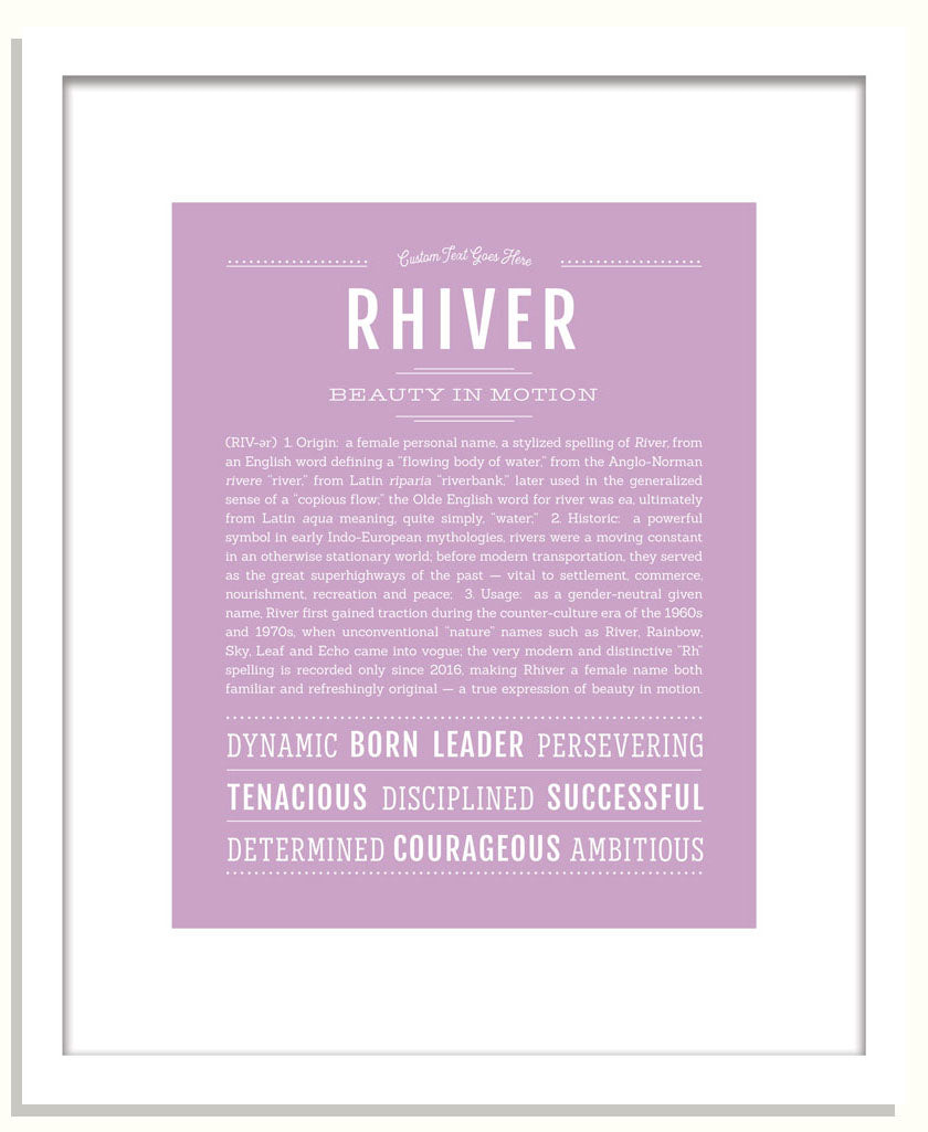 Rhiver | Name Art Print